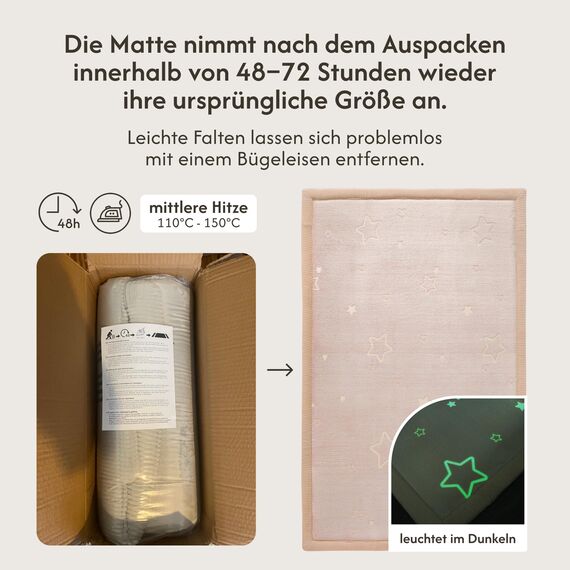Hakuna Matte Wolkenweiche Spielmatte Baby 170 x 120 x2,5cm – Teppich für Kinderzimmer mit hochwertigem Memory-Schaum – Krabbelmatte Baby mit Rutschfester Unterseite – Krabbeldecke, Tatami Matte