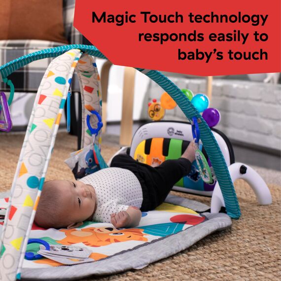 Baby Einstein, 4 in 1 Kickin' Tunes Spieldecke mit 70+ Geräuschen, 25+ Minuten Musik, Erlebnisdecke mit Klavier und Lichtern, Spielmatte mit Spielbogen abnehmbarem Babyspielzeug, ab der Geburt