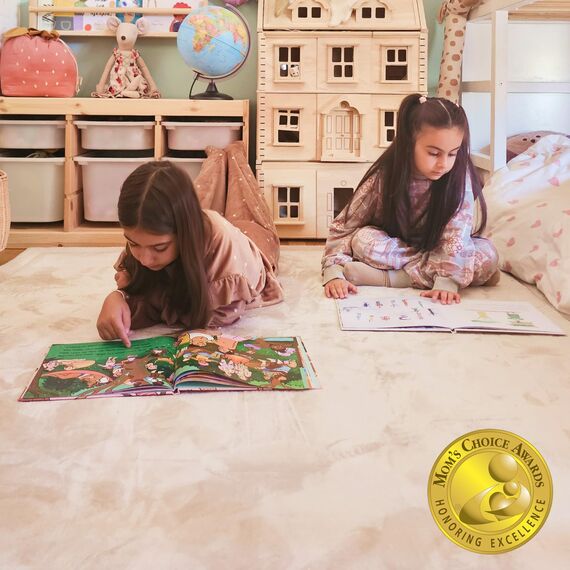 Wolkenweiche Spielmatte Baby 150x80x2,5cm, beige – Teppich für Kinderzimmer mit hochwertigem Memory-Schaum – Krabbelmatte Baby mit Rutschfester Unterseite – Krabbeldecke, Kinderteppich, Tatami Matte