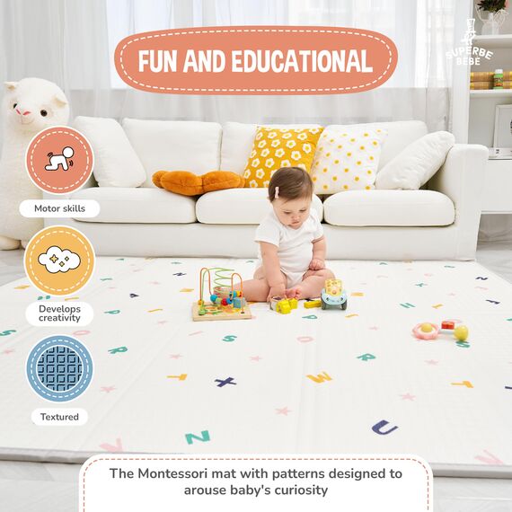 Krabbelmatte Baby Faltbar Spielmatte Kinder Spieldecke 150x180x1cm Krabbeldecke Für Baby - Babymatte Kindermatte - Schaumstoffmatte Kinderteppich- Spielteppich - Bodenmatte Kinder - Babygeschenk