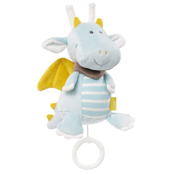 Fehn Spieluhr Baby Einschlafhilfe Drache - Spieluhr mit herausnehmbarem Spielwerk zum Aufhängen - Schlafhilfe Melodie "Schlaf Kindlein schlaf" - Musikspielzeug für Babys & Kinder ab 0+ Monaten