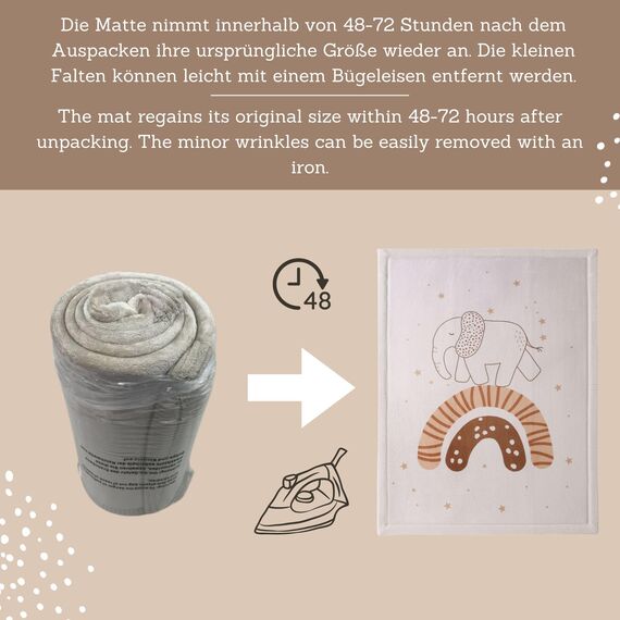 Hakuna Matte Wolkenweiche Spielmatte Baby 170x120x2,5cm – Teppich für Kinderzimmer mit hochwertigem Memory-Schaum – Krabbelmatte Baby mit Rutschfester Unterseite – Krabbeldecke, Tatami Matte