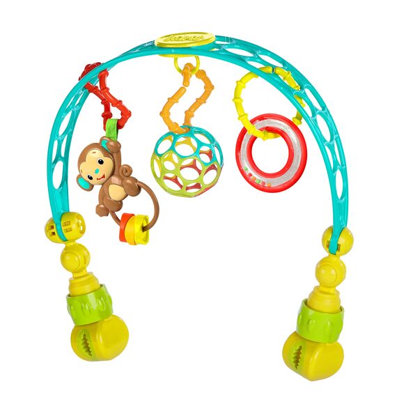 Bright Starts Oball, Spielbogen für den Kinderwagen aus flexiblem, festem Oball-Material für einfaches Greifen