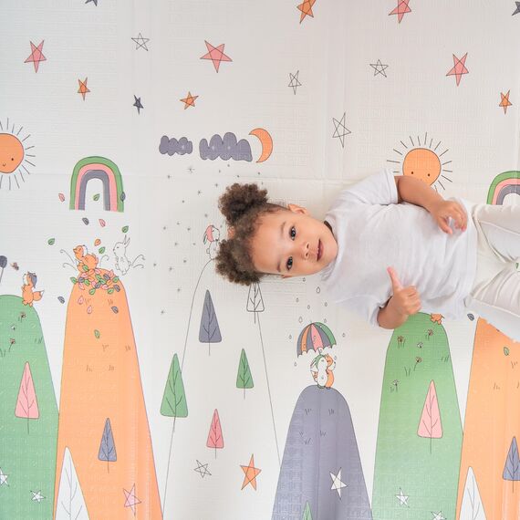 Krabbelmatte Baby Faltbar Spielmatte Kinder Spieldecke 120x180x1cm Krabbeldecke Für Baby - Babymatte Kindermatte - Schaumstoffmatte Kinderteppich- Spielteppich - Bodenmatte Kinder - Babygeschenk