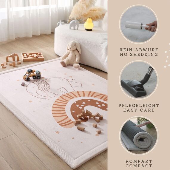 Hakuna Matte Wolkenweiche Spielmatte Baby 170x120x2,5cm – Teppich für Kinderzimmer mit hochwertigem Memory-Schaum – Krabbelmatte Baby mit Rutschfester Unterseite – Krabbeldecke, Tatami Matte