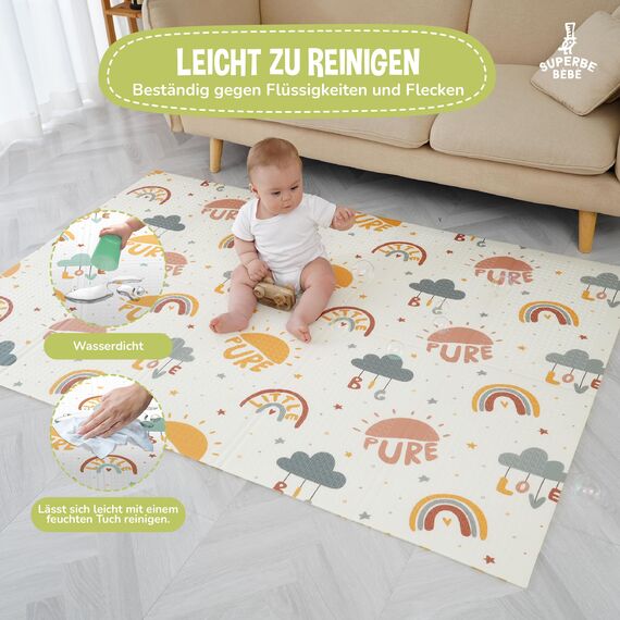 Krabbelmatte Baby Faltbar Spielmatte Kinder Spieldecke 120x180x1cm Krabbeldecke Für Baby - Babymatte Kindermatte - Schaumstoffmatte Kinderteppich- Spielteppich - Bodenmatte Kinder - Babygeschenk