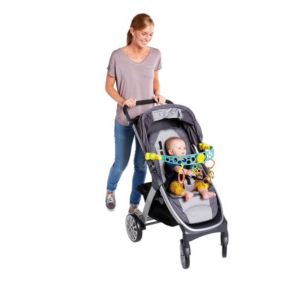 Bright Starts Oball, Spielbogen für den Kinderwagen aus flexiblem, festem Oball-Material für einfaches Greifen