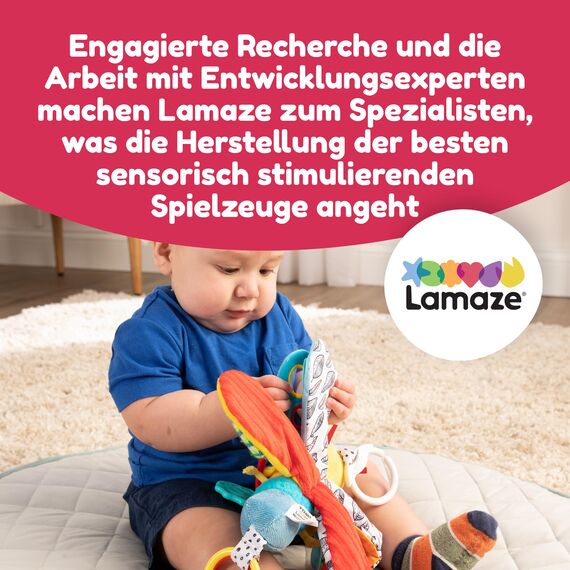 Lamaze Baby Spielzeug "Freddie, das Glühwürmchen" Clip & Go, Hochwertiges Kleinkindspielzeug, Greifling Anhänger zur Stärkung der Eltern-Kind-Beziehung,ab 0 Monaten, Multi Colours