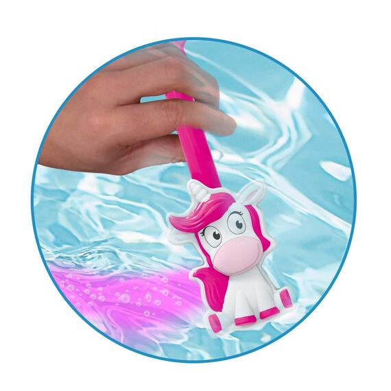 INKEE Wand Unicorn | Einhorn-Zauberstab mit Kinder Badebomben, Badewanne Spielzeug zum Farben Lernen, Erdbeerduft