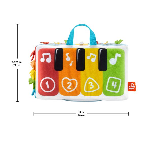 FISHER-PRICE Kick & Play Soft Piano - Weiches und tragbares Pianospielzeug, mitwachsendes Design, bunte Tasten, für Babys ab der Geburt, HND54