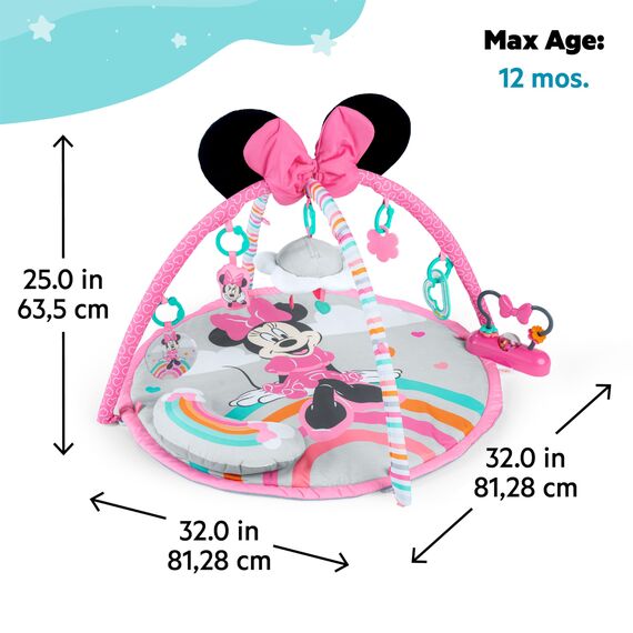 Bright Starts Disney Baby MINNIE MAUS Forever Besties Aktivitätsspielzeug mit Musik und Lichtern, Rosa, Neugeborene+