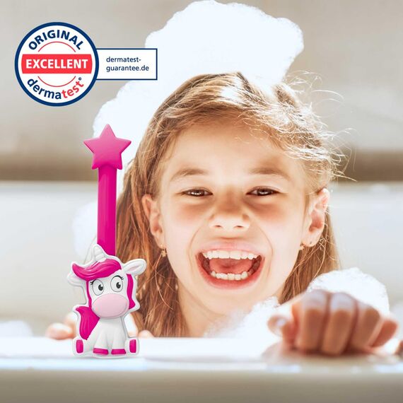 INKEE Wand Unicorn | Einhorn-Zauberstab mit Kinder Badebomben, Badewanne Spielzeug zum Farben Lernen, Erdbeerduft