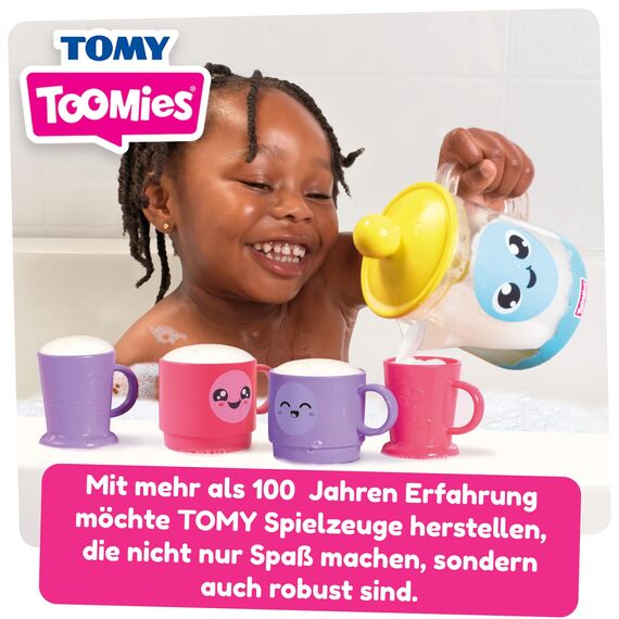 Toomies Bubble & Brew Bade-Set, schäumende Teekanne, fantasievolles Badespielzeug, Fördert Feinmotorik, Für Kinder Ab 18 Monaten