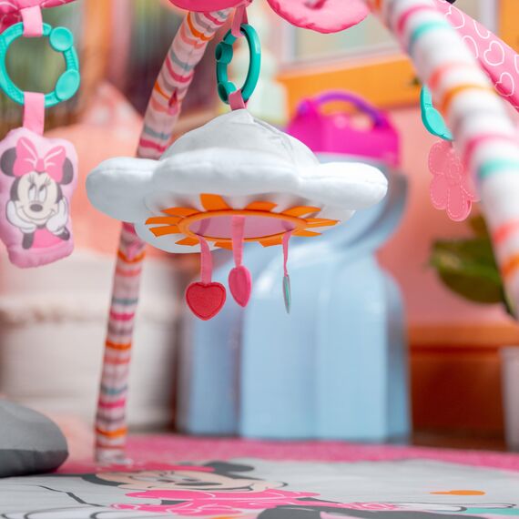 Bright Starts Disney Baby MINNIE MAUS Forever Besties Aktivitätsspielzeug mit Musik und Lichtern, Rosa, Neugeborene+
