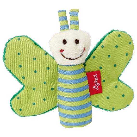 sigikid Rassel & Greiflinge Baby Activity Spielzeug Knistertuch Rassel Plüsch-Schmetterling Stofftier - Geschenk für Babys ab 3 Monaten