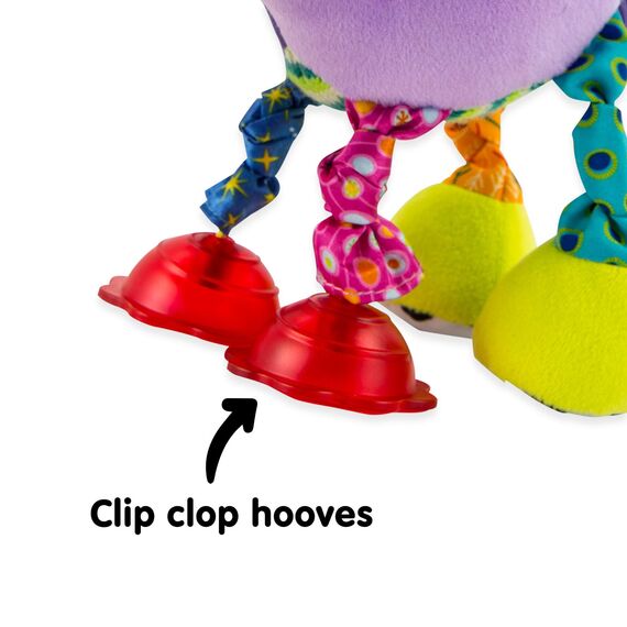 Lamaze Baby Spielzeug "Ella, das Einhorn" Clip & Go, Greifling, Stoffspielzeug Kleinkind, Motorikspielzeug Beißen, Greifen & Geräusche Erzeugen, Geschenke zur Geburt, Babyspielzeug ab 0 Monaten