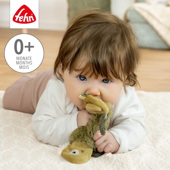 Fehn Knister-Chamäleon – Activity-Rascheltier zum Greifen, Lauschen, Spielen & Geräusche erzeugen - fördert Babys Sinne & Motorik - idealer Begleiter für Babys und Kleinkinder ab Geburt