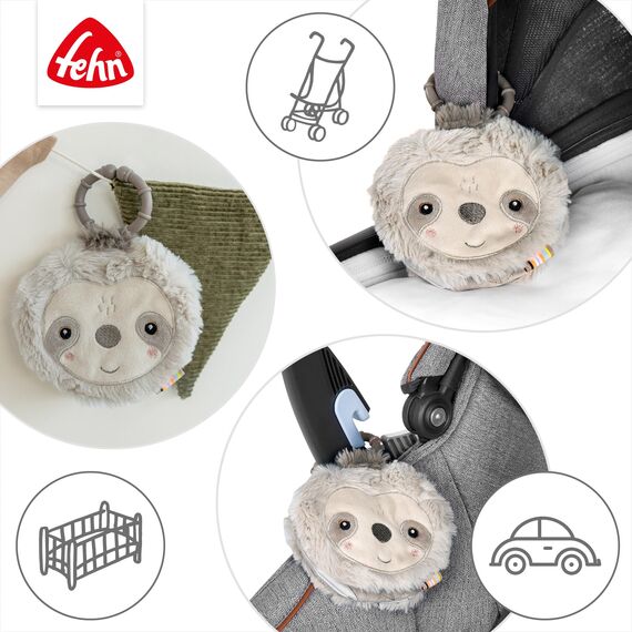 Fehn Stoffbuch Faultier – Fühlbuch mit Natur-Motiven: 6 Seiten mit spannenden Materialien & Funktionen zum Fühlen, Greifen und Staunen - EIN Perfekter Begleiter für zuhause & unterwegs