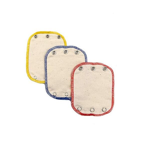avo+cado Bodyverlängerung - 3 Stk - Aus Biobaumwolle - Verlängern Baby Bodys um eine Kleidergröße - Universal Verlängerungen für Babybodys mit 3 Knopfgrößen - 5mm, 7mm, 9mm (Farbe: Bunt)