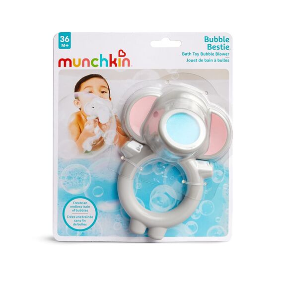 Munchkin Bubble Blower Bath Toy | Baby Bath Toy for Babies, Children and Toddlers | Baby Essentials | Mess-Free Shower Toy | Grey