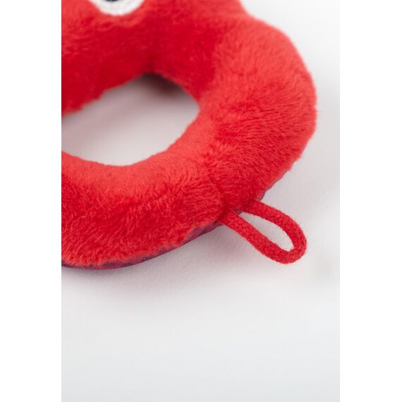 Sigikid Greifling Oktopus, RedStars Babyspielzeug mit Rassel und Ringen: greifen, entdecken, spielen, für Babys ab Geburt, Art.-Nr. 42920, rosa-rot, 18x8x2 cm