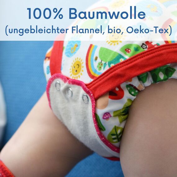 avo+cado Bodyverlängerung - 3 Stk - Aus Biobaumwolle - Verlängern Baby Bodys um eine Kleidergröße - Universal Verlängerungen für Babybodys mit 3 Knopfgrößen - 5mm, 7mm, 9mm (Farbe: Bunt)