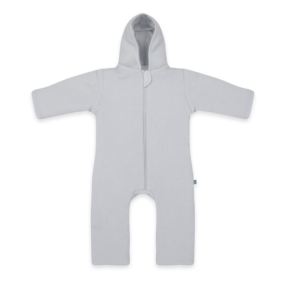 emma & noah Overall Baby, Mitwachsend, Baby Anzug mit Kapuze, Umschlagbare Beine und Ärmel, Wattiert und Gefüttert, Weich und Warm, Ideal für Herbst, Winter und Frühling (Essential Grau, 86/92 cm)