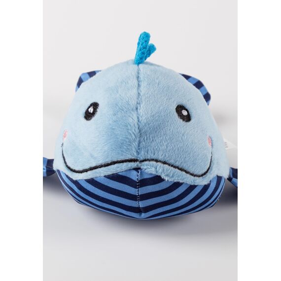 SIGIKID 41172 Rassel Wal Red Stars Mädchen und Jungen Babyspielzeug empfohlen ab Geburt blau