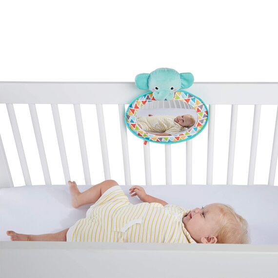 Bright Starts, Babyspiegel für das Gitterbett oder Auto, mit Schlaufen zum Anbringen weiterer Spielsachen