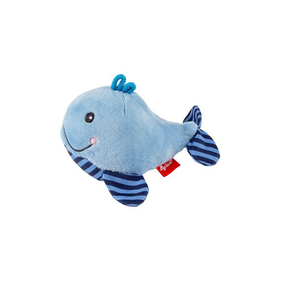 SIGIKID 41172 Rassel Wal Red Stars Mädchen und Jungen Babyspielzeug empfohlen ab Geburt blau