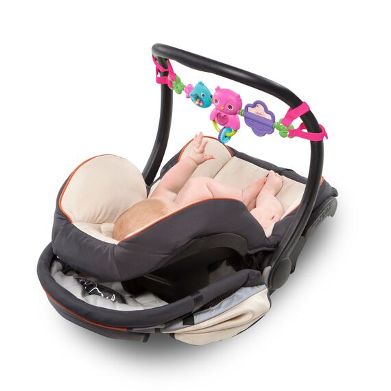 Bright Starts, Kinderwagenkette mit Lichtern und Melodien, Eule und Vogel