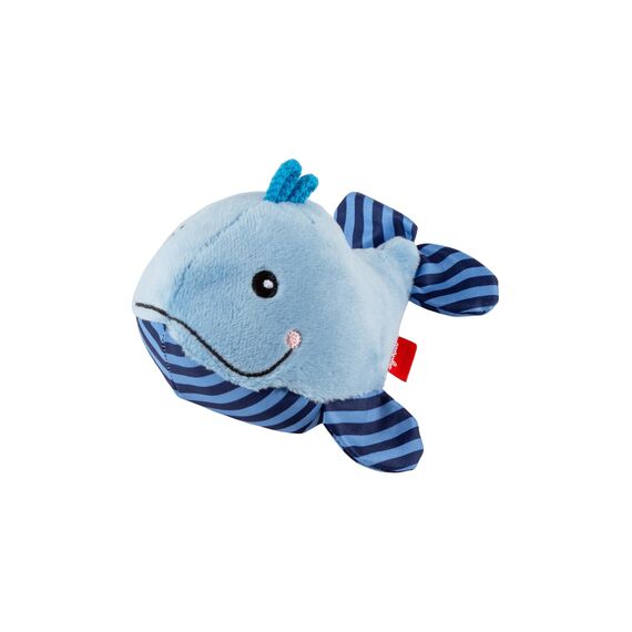 SIGIKID 41172 Rassel Wal Red Stars Mädchen und Jungen Babyspielzeug empfohlen ab Geburt blau