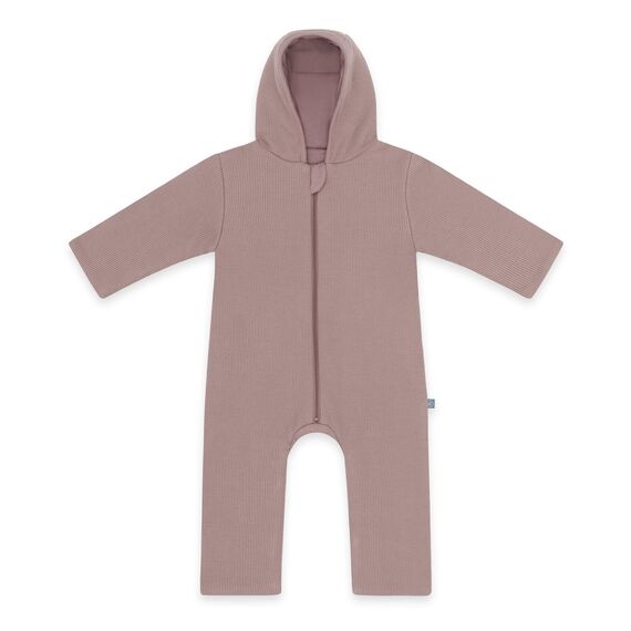emma & noah Overall Baby, Mitwachsend, Baby Anzug mit Kapuze, Umschlagbare Beine und Ärmel, Wattiert und Gefüttert, Weich und Warm, Ideal für Herbst, Winter und Frühling (Essential Berry, 86/92)