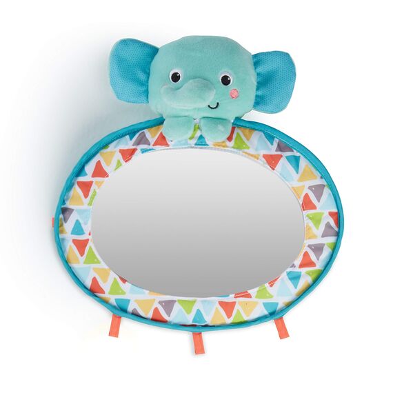 Bright Starts, Babyspiegel für das Gitterbett oder Auto, mit Schlaufen zum Anbringen weiterer Spielsachen