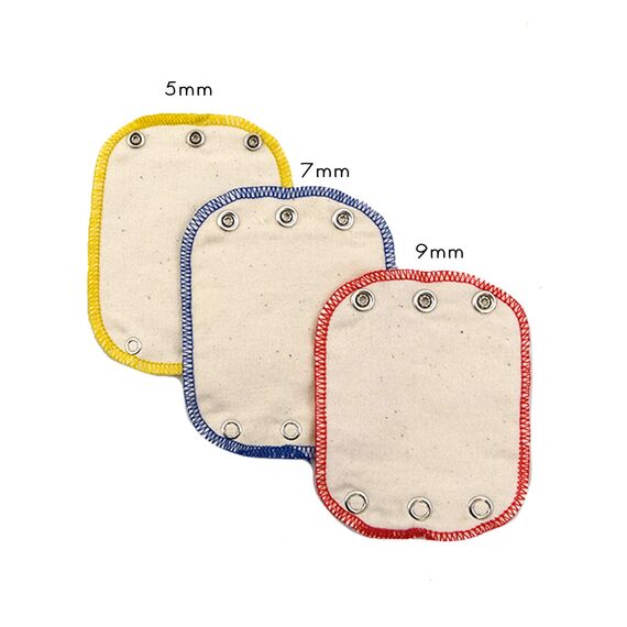 avo+cado Bodyverlängerung - 3 Stk - Aus Biobaumwolle - Verlängern Baby Bodys um eine Kleidergröße - Universal Verlängerungen für Babybodys mit 3 Knopfgrößen - 5mm, 7mm, 9mm (Farbe: Bunt)