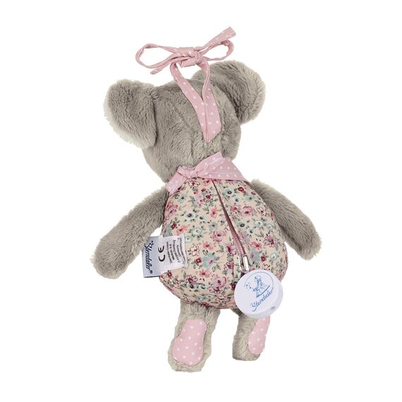 Sterntaler Spieluhr Maus Mabel aus kuscheligem Flausch, Jersey und Polycotton, sanft wiegend mit Zauberflöten-Melodie, Reißverschluss zum Herausnehmen – 25 × 20 × 9 cm, Mehrfarbig