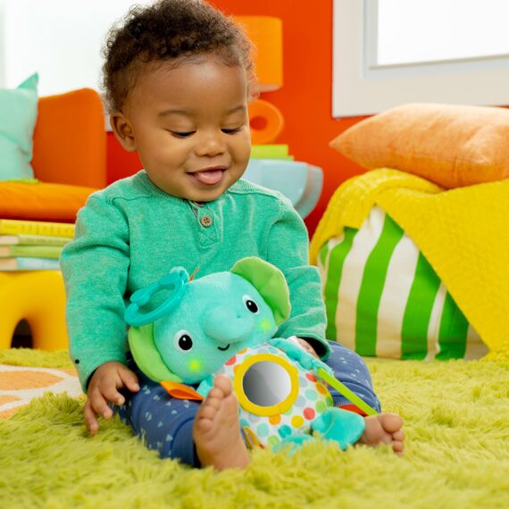 Bright Starts Huggin' Lights Musical Light Up Spielzeug, Elefant, Unisex, 0-6 Monate