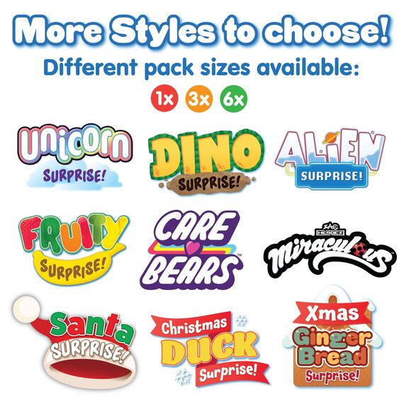 Zimpli Kids 6 Überraschungs-Badebomben Dinosaurier, 6 Überraschungs-Dinosaurier-Spielzeuge im Inneren! Kindergeburtstagsgeschenke, Badespielzeug für Jungen und Mädchen