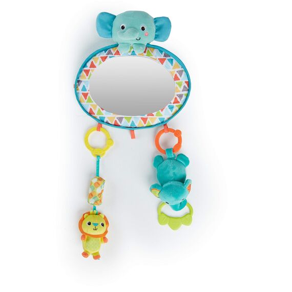 Bright Starts, Babyspiegel für das Gitterbett oder Auto, mit Schlaufen zum Anbringen weiterer Spielsachen