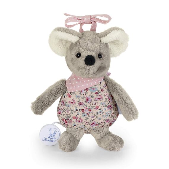 Sterntaler Spieluhr Maus Mabel aus kuscheligem Flausch, Jersey und Polycotton, sanft wiegend mit Zauberflöten-Melodie, Reißverschluss zum Herausnehmen – 25 × 20 × 9 cm, Mehrfarbig
