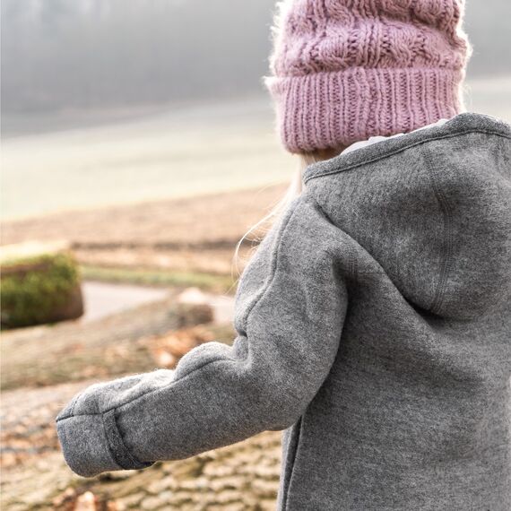 Ehrenkind® WALKOVERALL | Baby Wollwalk-Overalls aus Merino Schurwolle mit Reißverschluss | Walk Wolle Woll-Anzug für Kleinkind und Baby | Waldgrün Gr. 74-80