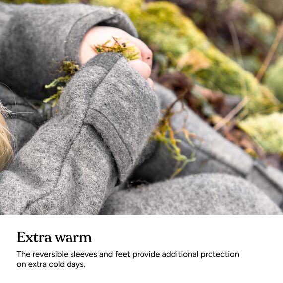 Ehrenkind® WALKOVERALL | Baby Wollwalk-Overalls aus Merino Schurwolle mit Reißverschluss | Walk Wolle Woll-Anzug für Kleinkind und Baby | Waldgrün Gr. 98-104