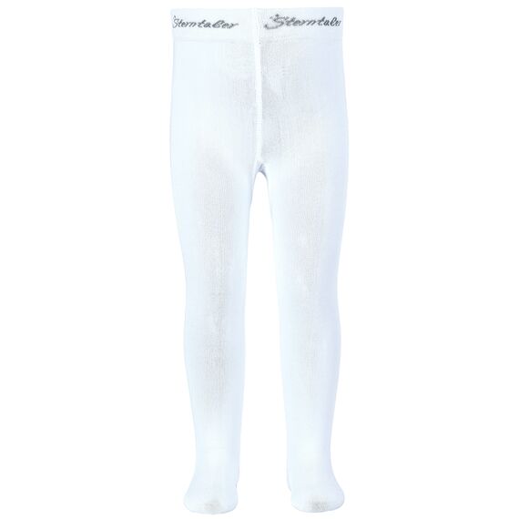 Sterntaler Strumpfhose uni - Baby und Kinder Strumpfhose mit hohem Baumwollanteil (90%) - hautsympathisch - bequeme Passform - pflegeleicht -Babykleidung ab Geburt - Größe 92, Farbe weiß