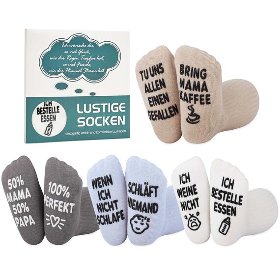 Belloxis Baby Socken 0-12 Monate Geschenk Junge Geschenk Mädchen Stoppersocken Kinder Baby Geschenke zur Geburt 1. Geburtstag Junge Mädchen Neugeborenen Zubehör Neugeborene Rutschsocken Babysocken
