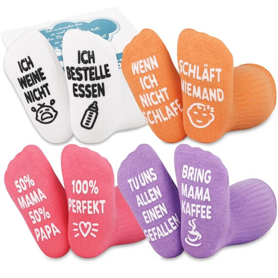 Belloxis Baby Geschenk für Mädchen - Socken 0-12 Monate - Neugeborenen Geschenke zur Geburt - Babygeschenke für Werdende Mutter - Baby Born Zubehör