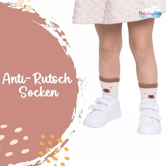 Matschepfuetze Stoppersocken für Babys und Kinder - Baby Antirutschsocken mit ABS-Noppen - Kuschelig warme Krabbelsocken für Mädchen und Jungs Gr. 1-3 Jahre