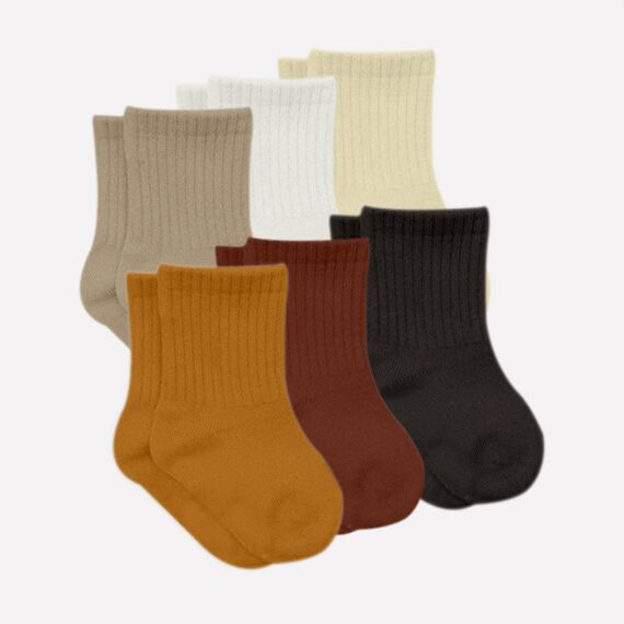 bistyle Baumwolle 6 Paar Baby Socken für Neugeborene Säugling 0-3 Monate bis 2-3 Jahre | Duftend Baby Socken | Jungen Mädchen Kleinkind Socken (as3, age, 0_month, 3_months, Braun)