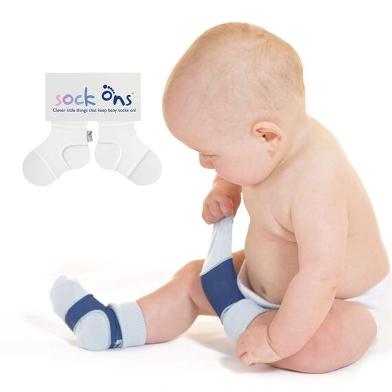 Sock Ons Kluge kleine Dinge, die Babysocken halten! - 2er Pack - 12-18 Monate (White)