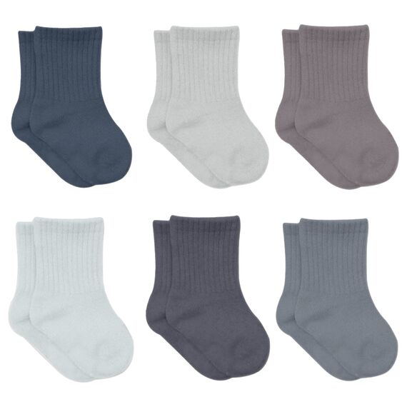 bistyle Baumwolle 6 Paar Baby Socken für Neugeborene Säugling 0-3 Monate bis 2-3 Jahre | Duftend Baby Socken | Jungen Mädchen Kleinkind Socken (as3, age, 6_months, 12_months, Anthrazit)