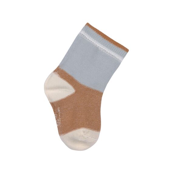 LÄSSIG Unisex Kinder- und Babysocken 3er Set/ Hellblau- Karamell Größe 19-22